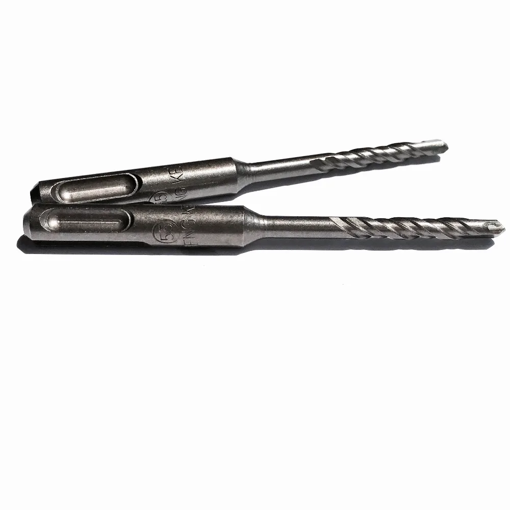 On Sale of 2PCS 3-10 Diameter 85-110mm Length TCT Tip SDS Plus Round Shank 4 Hollow Hammer Drill Bits For Home Masonry Work