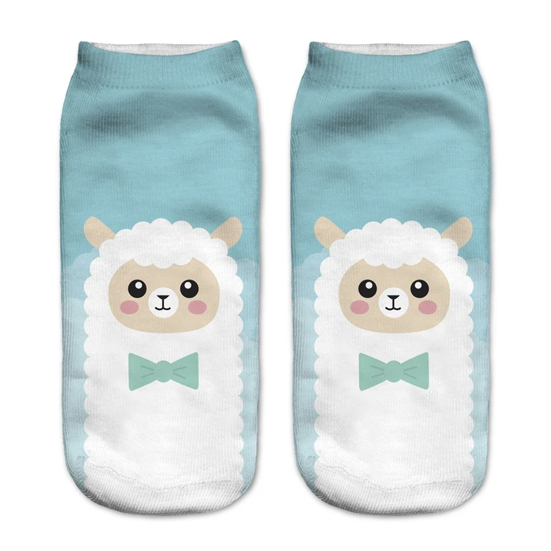 ZHBSLWT 3D Printed Women Socks New Unisex Cute Low Cut Ankle Socks Paws Little Hedgehog Women\'s Casual Fashion-9856