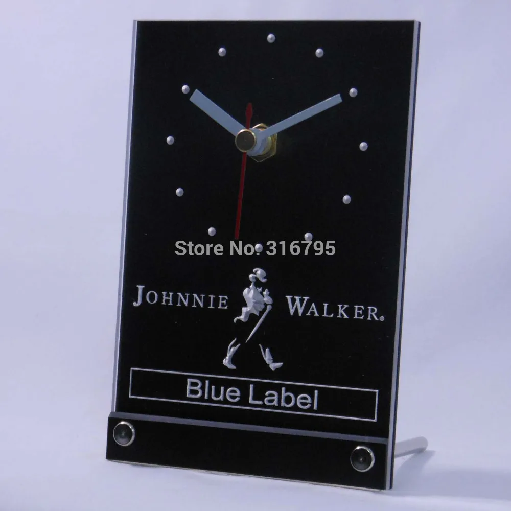Tnc0116 جوني ووكر الأزرق تسمية ثلاثية الأبعاد LED الجدول مكتب على مدار الساعة #6