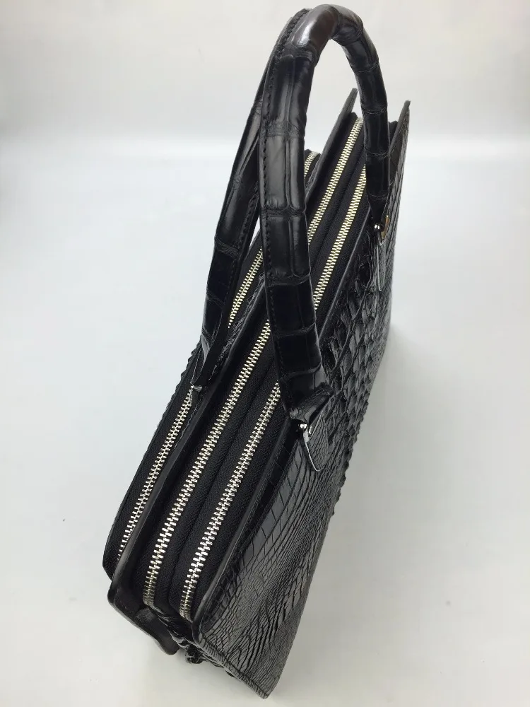 100% Genuine/Real Crocodile Skin Men Briefcase Laptop Bag, Top Luxury Men Business bag luxury quality men bag crocodile skin