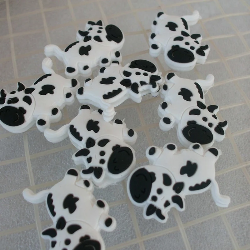 POWERTI 8pcs/lot Funny Cute Dairy Cattle Vibration Dampeners Tennis Dampeners Shock White Color