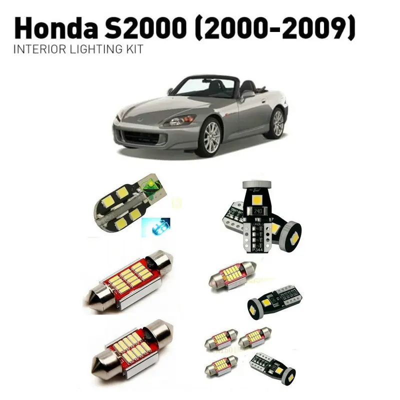 

Led interior lights For Honda s2000 2000-2009 5pc Led Lights For Cars lighting kit automotive bulbs Canbus car-styling