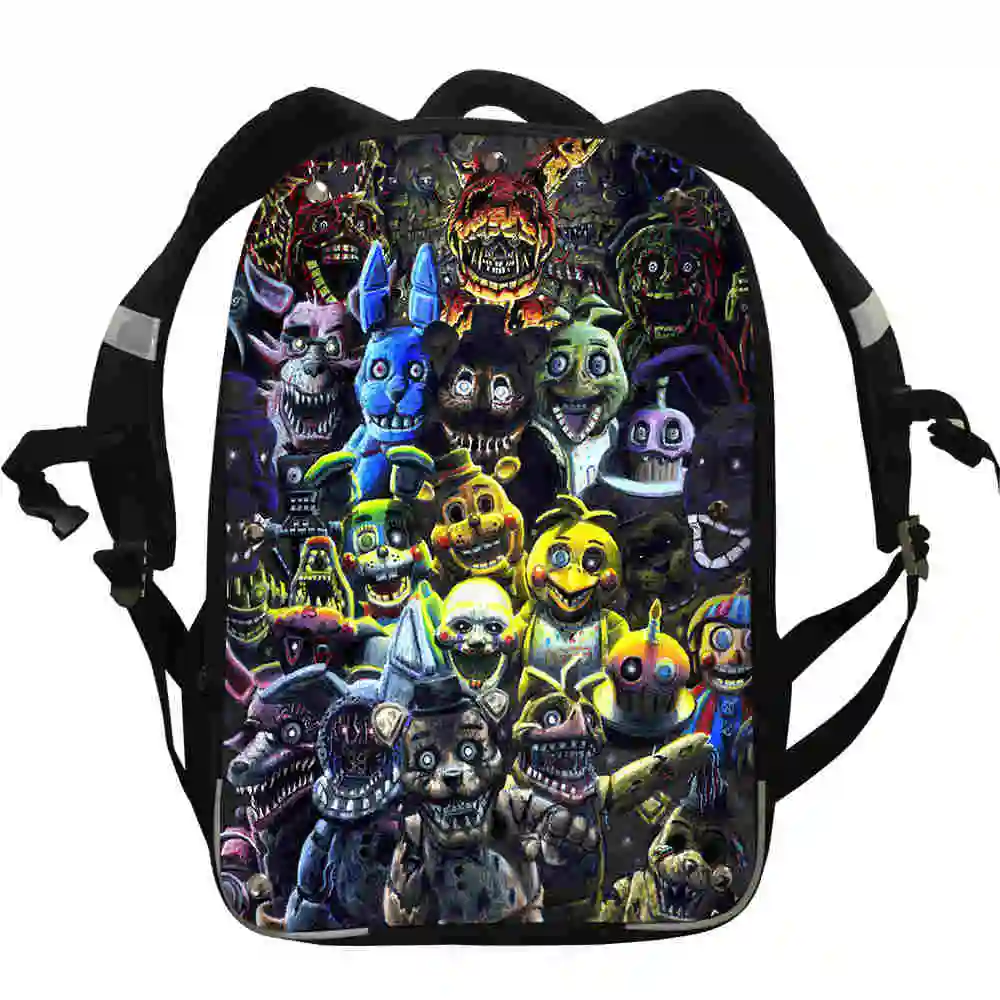 

FNAF Anime Backpacks Animal Tiger Puppy Cat Freddy Chica Foxy Boys Girls Teenager School Bags Mochila Bolsa Lunch Pencil Box