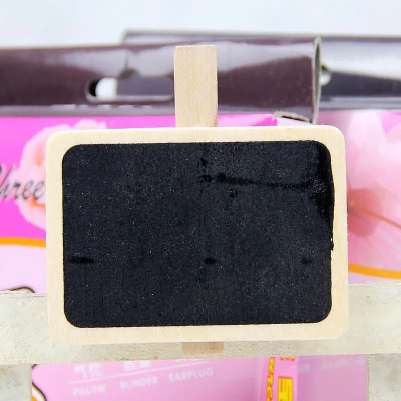 500PCS MINI CLIP PEG WOODEN SMALL BLACKBOARD CHALKBOARD CHALK WEDDING PARTY OFFICE SCHOOL DECORATION ZA5502