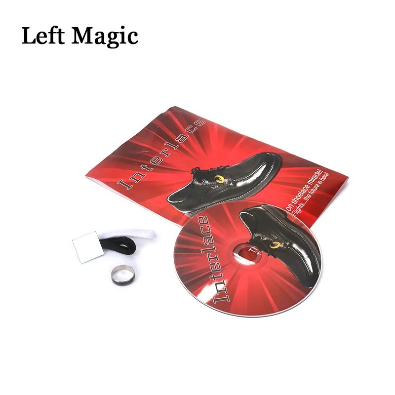 Interlace By Richard Sanders (DVD+Gimmick) Magic Tricks Ring Into Shoes Magic Props Close Up Magic Tool Magician Accessories