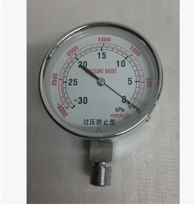 Overvoltage prevent type gauge gas gauge vacuum table together film -10-0KPA -30-0kpa