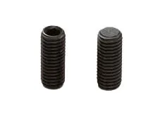 Wkooa M8 Grub Screws Hex Socket Set Screws With FLAT Point 1.25mm Pitch Alloy Steel Grade 12.9 Black