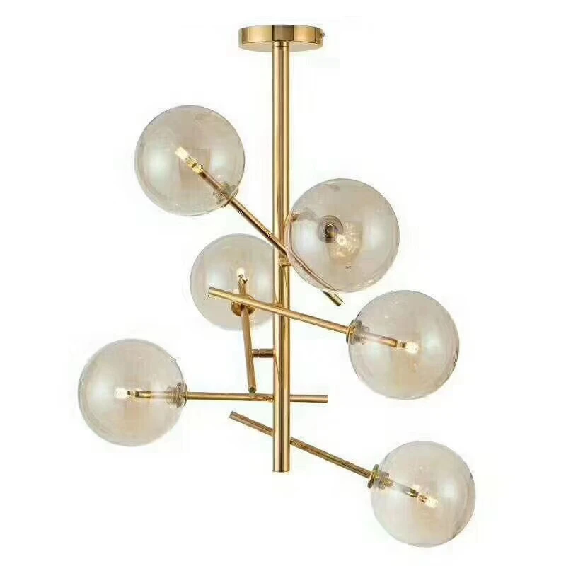 

Modern Glass Pendant Lights Luxury 8 Lamps Creative Design Dining Room Living Room Downstair Bar G4 LED Bulb Art Decoration