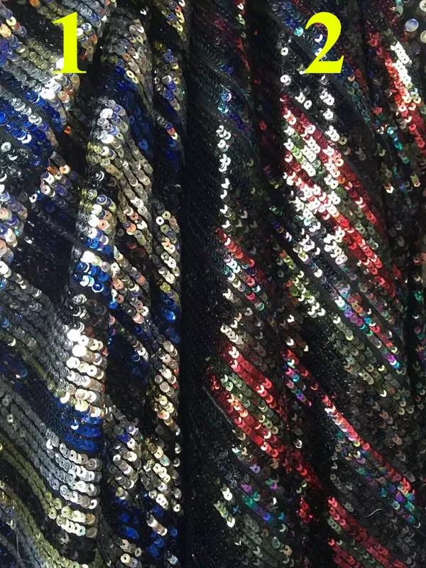 130cm wide  stripe motif Sequined Fabric,2 colors available, XERY-JHC160906C