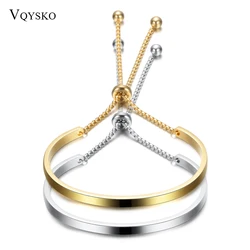 Fashion Gold Color Stainless Steel Bangle Bracelets For Women Adjustable High Polished Brand Wristand Gift Bangles Wholesale