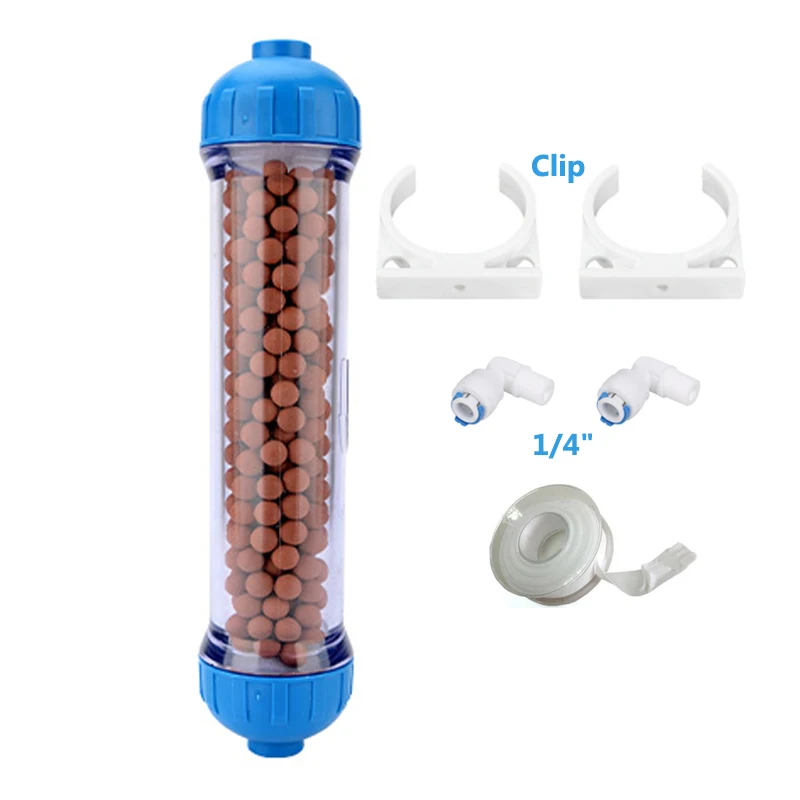 T33 Housing DIY Fill Shell With Filter Cartridge Alkaline balls/Maifan Stone/activated carbon/Resin/KDF for Aquarium purifier