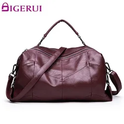 Leather Women Bags Designer Luxury Handbags Shoulder Bag Female Big Casual Tote Spanish Brand Crossbody Bag Ladies Geometric Sac