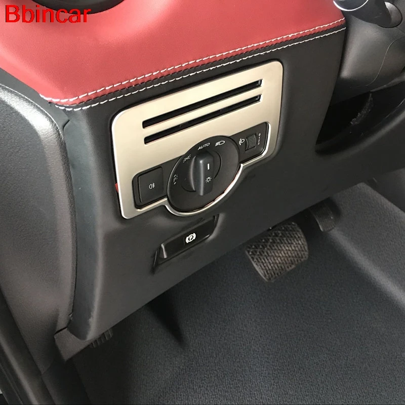 Bbincar Car Accessories Styling ABS Chrome Inner Head Light Switch Button Cover Trim 1pcs For Benz V Class Vito W447 2014-2016