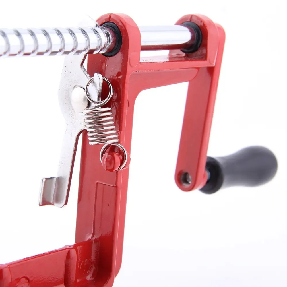 Fruit Apple Peeler Corer Slicer Slinky Machine Potato Cutter Kitchen Tool 3 in 1 (red)(00153)