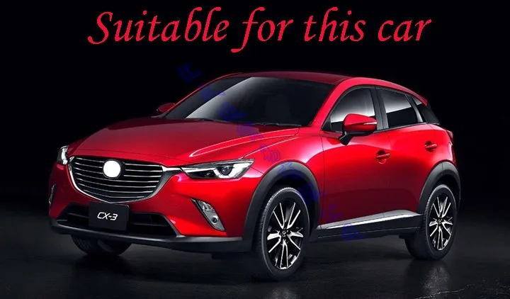 For Mazda CX-3 DK 2016-2020 Car Accessories ABS Chrome Front Grille Cover Center Mesh Trim 2017 2018 2019