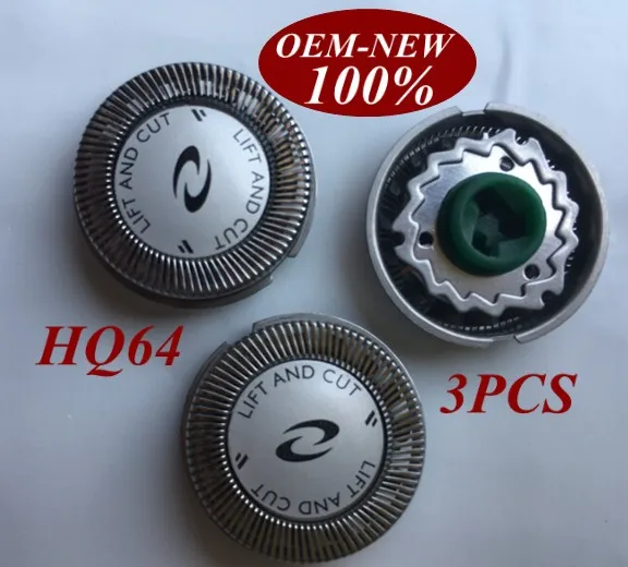 Cabezal de repuesto para afeitadora Philips, hoja de afeitar HQ64, HQ7340, HQ7380, HQ7360, HQ7390, HQ7110, HQ7120, HQ7140, PT710, PT715, PT725, PT720, 3 unidades