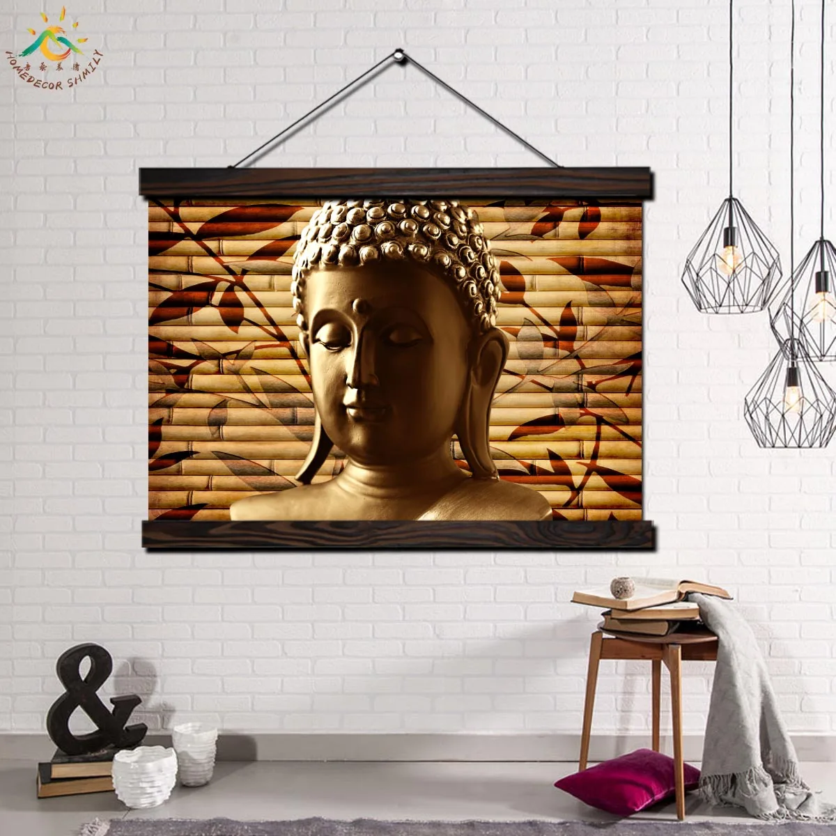 

Buddha Portrait Status Wall Art Print Pop Art Picture And Poster Frame Hanging Scroll Canvas Painting for Living Room Decoration