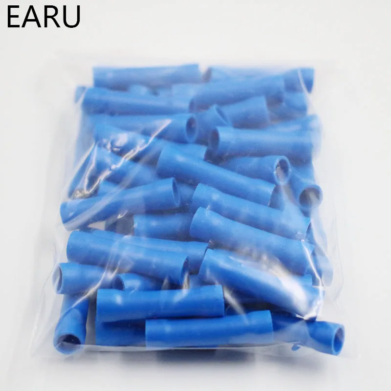 BV2 BV2.5 Full Insulating Wire Connector cable Wire Splice Terminals Joiner Crimp Electrical Fully Insulation BV2 BV 100 PCS BV