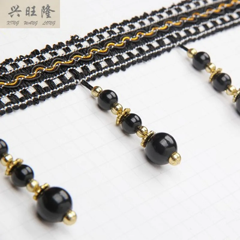 

XWL 12 м/лот три жемчужные бусины кружевные аксессуары для занавесок кисточка бахрома отделка Лента Сделай Сам шитье для занавесок