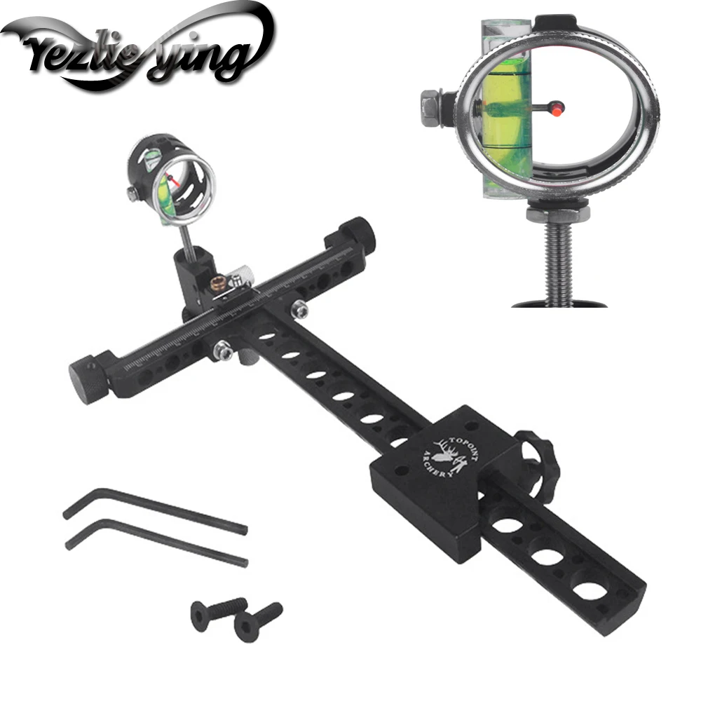 

Compound Bow Sight Needle Aiming Long Rod Fine-Tuning Sight 4 Times Magnifying Bow Sight For Shooting Arco e Flecha Accessories