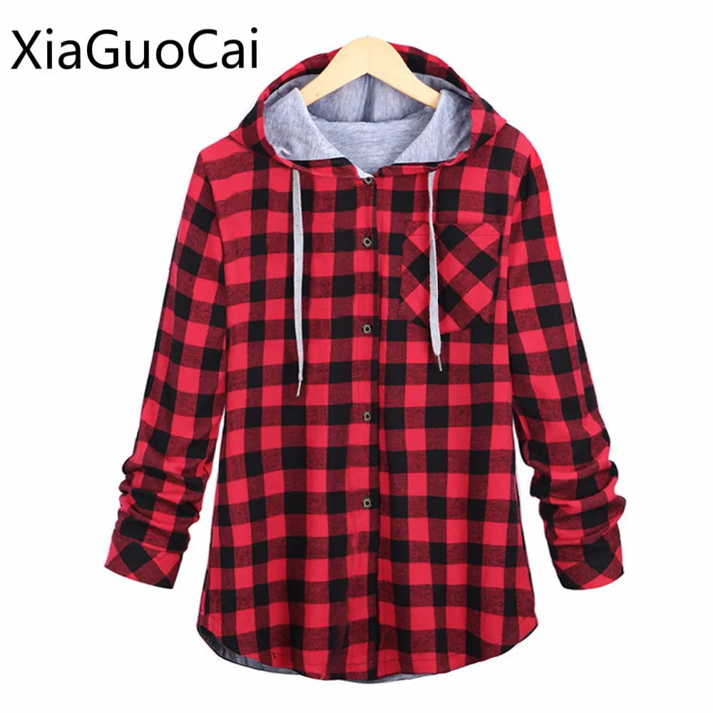 

Warm Winter Women Hoodies Plaid Cotton Zip-up Hooded Mantle Sweatshirts Autumn Tops for Student Drop Shipping Lu3 35