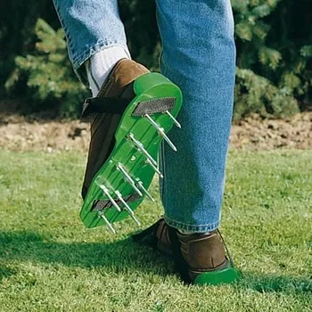 Lawn Grass Sod Aerator Spike Strap Shoes Sandal Revitalizing Loosening Equipment Garden Yard Morning Exercise Walking Tool