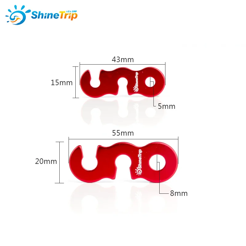 ShineTrip-Boucles de ULde tente en alliage d\'aluminium, bouchon de ULà vent de camping en plein air, auvent Wigwam, structure réglable, 10 pièces