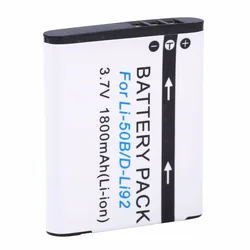 Probty 1800mAh Li-50B Rechargeable Li-ion Battery For Olympus Mju 1020 SP-800UZ Stylus 1010 u 1010 Ricoh CX3 CX4 D-LI92 DLI92