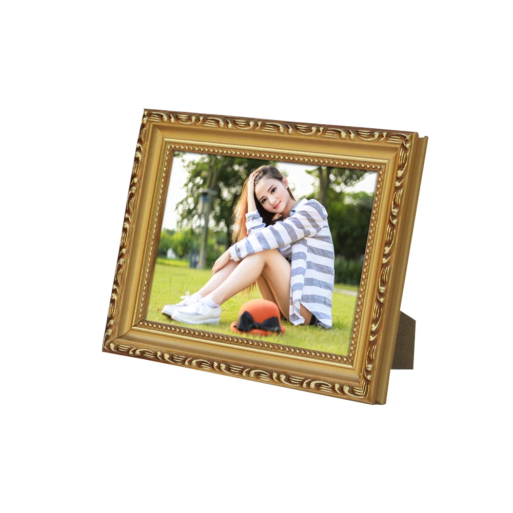 

Natural Solid Wooden Photo Picture Frame, Wood Photo Holders, Personalized Prints, WP029, Pack of 2 Units