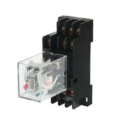 HH53P 220/240VAC Coil Volt General Purpose Power Relay w PYF11A Socket