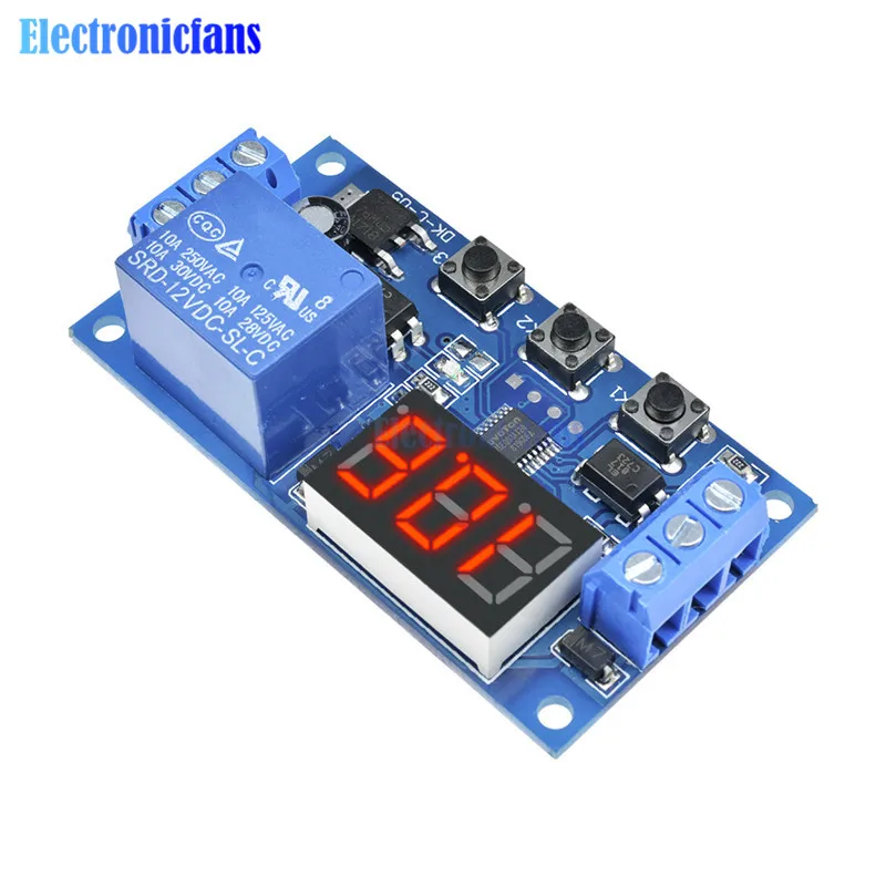 DC 12V LED Digital display Home Automation Delay Relay Trigger Time Circuit Timer Control Cycle Adjustable Switch Relay Module