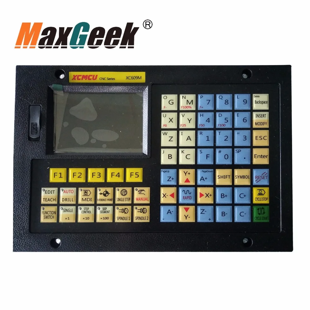 maxgeek controlador cnc para maquinas eixos sistema de controle cnc xc609mf xc609t multi funcional instrucao g 32 bit 01