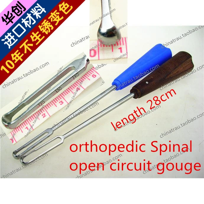 

medical orthopedic instrument Spinal open circuit gouge Open chisel Round chisel Osteotome fusion cage PEEK Scraper Reamer tool