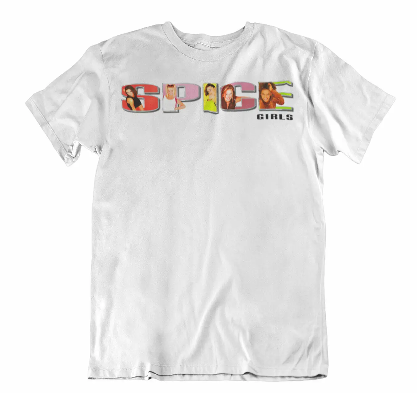 New Arrival Vintage Spice Girls T-Shirt 2024 Summer Plus Size Cotton Tops Graphic Tour Concert Ladies Women Baggy Tee Shirt