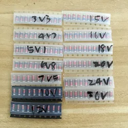 LL41 SMD Zener diode KIT 1W 3V3-36V 13 kinds *10pcs= 130pcs ZM4728A ZM4732A ZM4733A ZM4737A ZM4740A ZM4742A ZM4744A ZM4745A