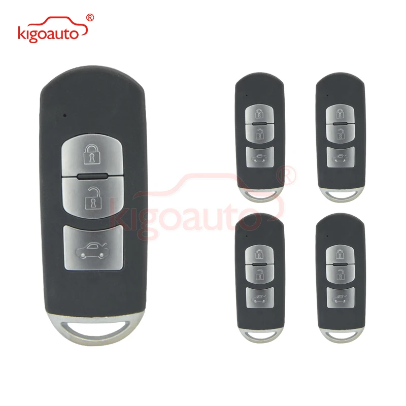 

Kigoauto 5pcs New Style Car Key Cover 3 Button For Mazda Replacement Smart Key Shell