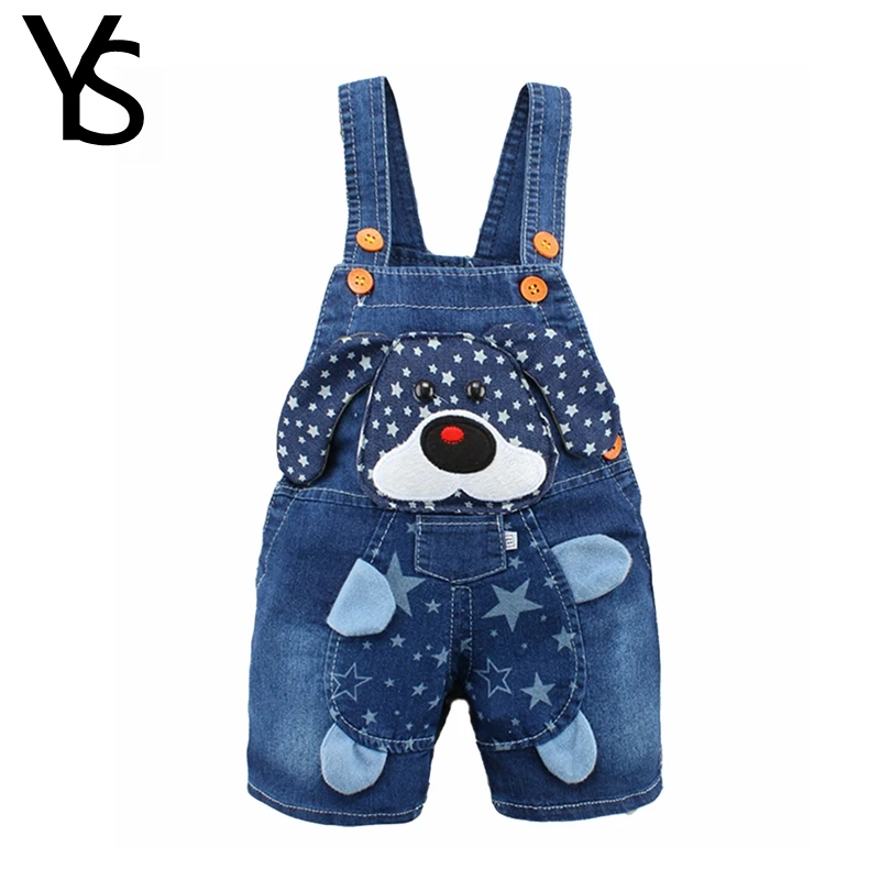 6M-3T Baby Overalls Toddler Boys Girls Jeans Overalls Summer Shorts Infant Kids Rompers Dog Jumpsuit For Children Clothes