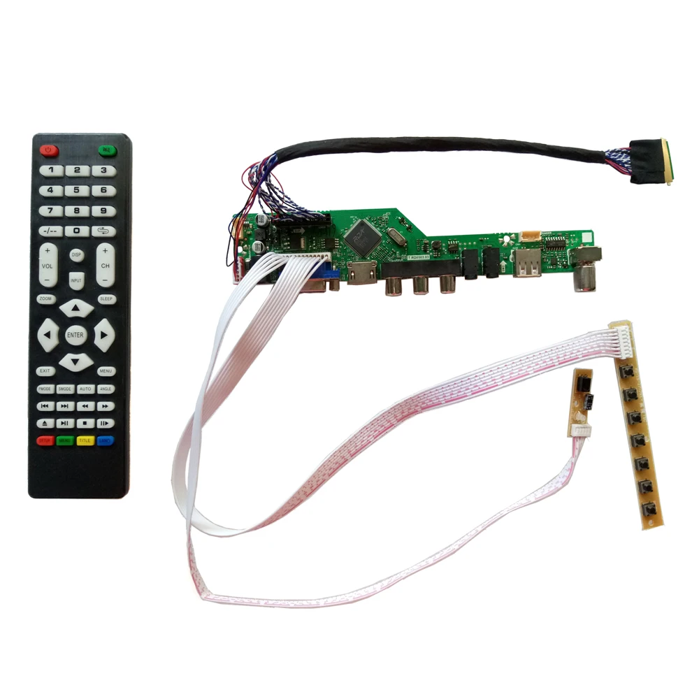 

HDMI-compatible USB AV VGA ATV PC LED LCD Controller Board for 15.6inch 1366x768 N156BGE-L21 B156XW04 LCD Screeb