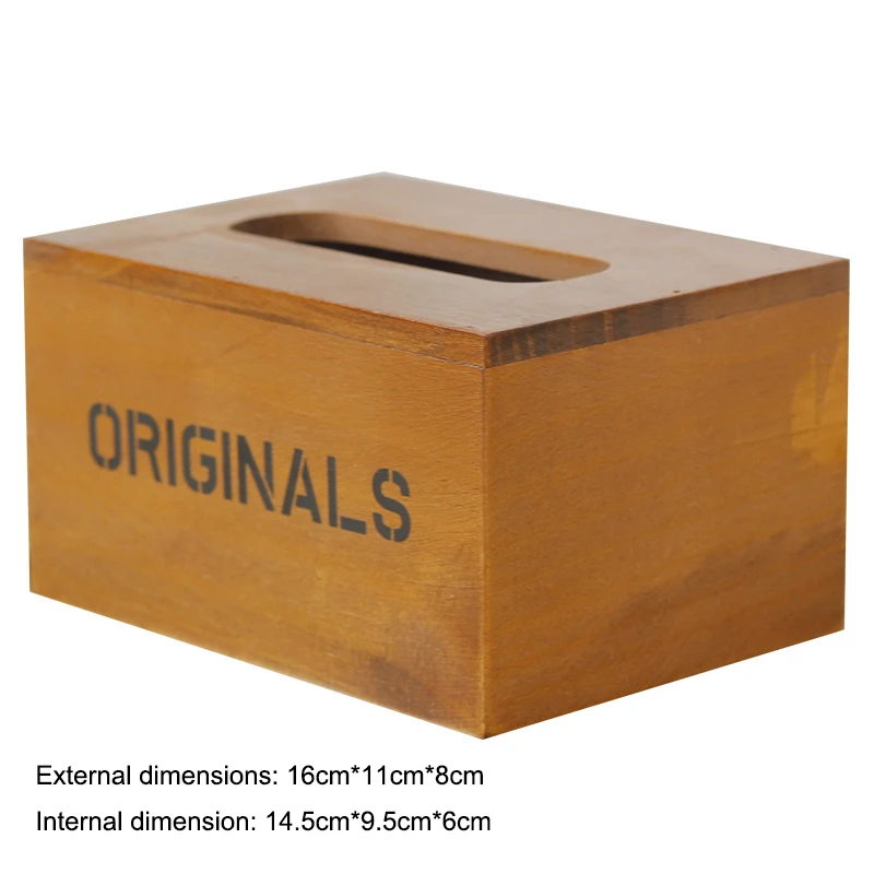 

Solid Wooden Tissue Box Napkin Holder Case DIY Paper Organizer Household Hotel Car Tissue Boxes