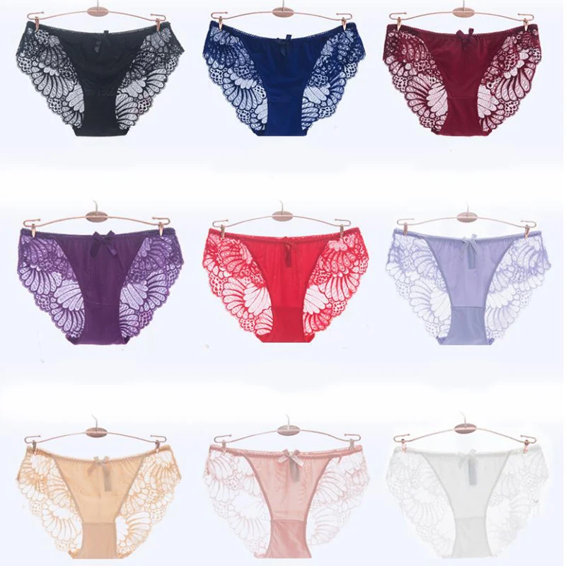 6XL Sexy Panties Women Underwear Lace Briefs Calcinhas Lingeries Seamless Panty Plus Size Shorts Underpant Lady Girl Flower Pant