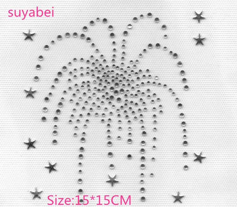 

2pc/lot Star Rhinestone Iron On Transfer Hot fix firework patches hot fix rhinestone motif designs hot fix rhinestone applique