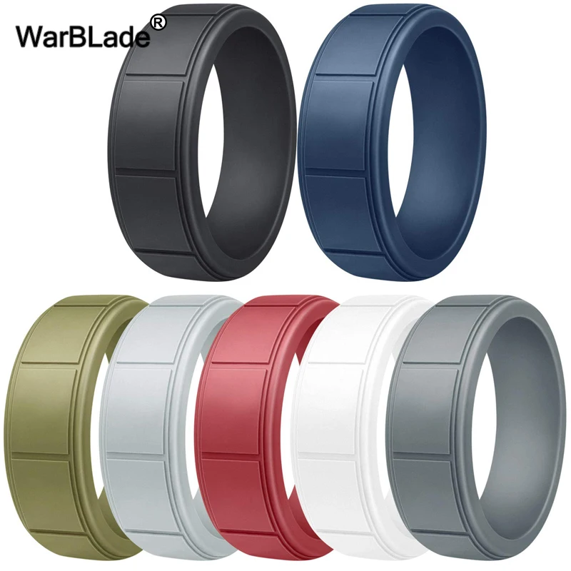 New Food Grade FDA Silicone Rings For Men Wedding Rubber Bands Hypoallergenic Flexible Sports Antibacterial Silicone Finger Ring