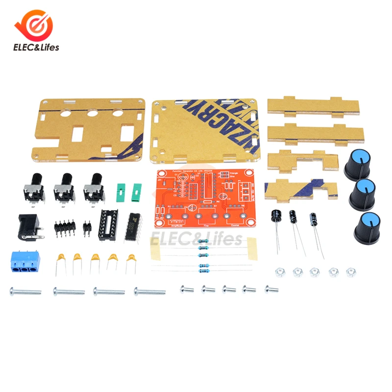 1Hz -1MHz XR2206 generatore di segnali funzione Kit fai-da-te generatori sinusoidali/triangolari/ad onda quadra ampiezza di frequenza regolabile