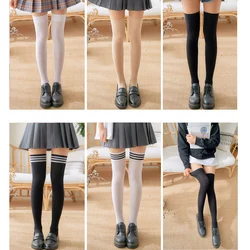 Girls Student School Socks Fashion Stockings Casual Thigh High Over Knee High Socks Girls Womens Female Long Knee Sock