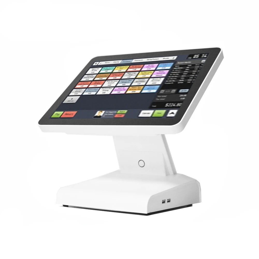 ComPOSxb the cheapest pos full touch computer 15 inch pos terminal with VFD customer display