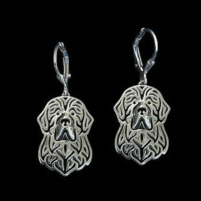 Women's Metal Earrings Female Jewelry Newfoundland Dog Earrings