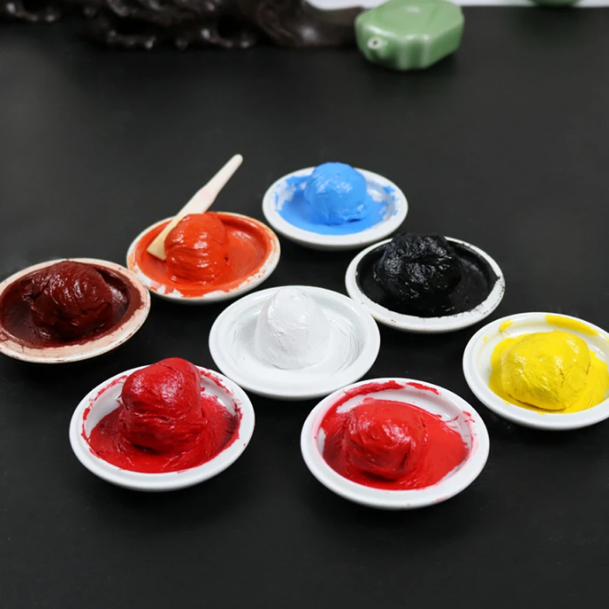 

30g/pack Chinese Traditional Red Inkpad Ceramic plate seal Stamper colorful inkpad Painting calligraphy Art supplies