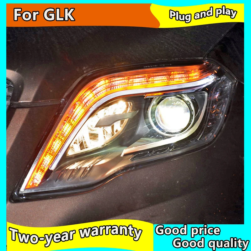 New Head Lights Car Styling For Benz GLK-Class Headlights 2012-2015 Double Beam Lens Projector Xenon HID Head Lamp Led DRL