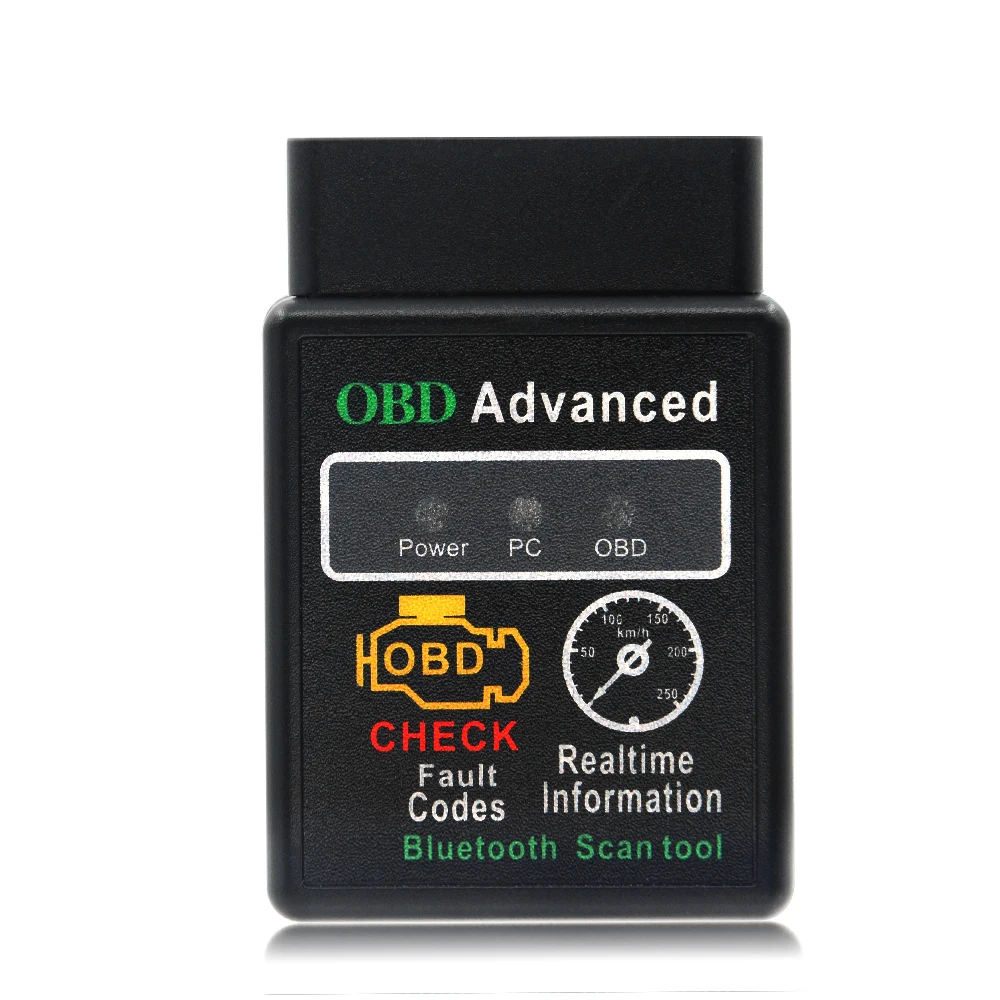 Hot selling For Android Windows MINI ELM327 HHOBD HH OBD Bluetooth OBD2 V1.5 Black Smart Car Diagnostic Tool