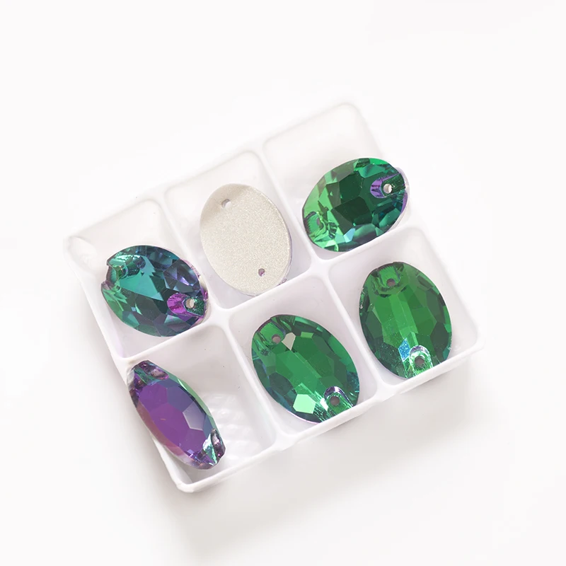 YANRUO 3210 Ovaler Glas-Strass mit flacher Rückseite, genähte Kristall-Strasssteine, DIY lose Steine für Schmuck, Basteln, Handarbeiten – Detail 8